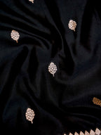 Banarasi Mashru Silk in Black