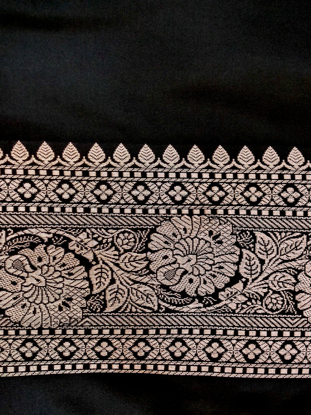 Banarasi Mashru Silk in Black
