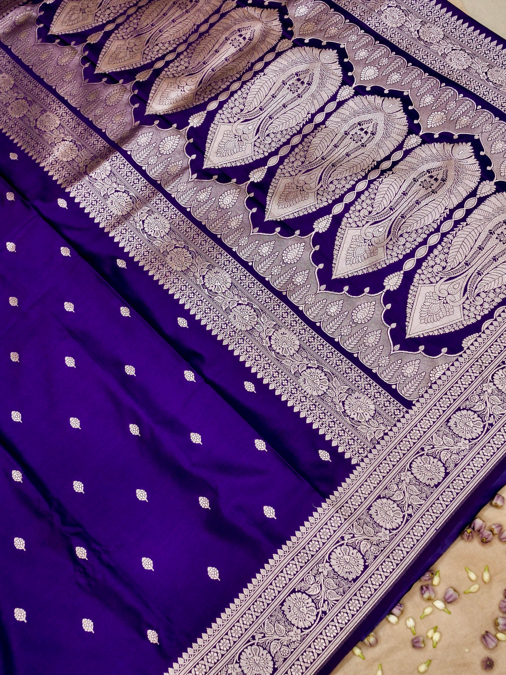 Banarasi Mashru Silk in blue