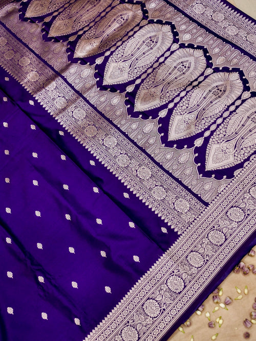 Banarasi Mashru Silk in blue