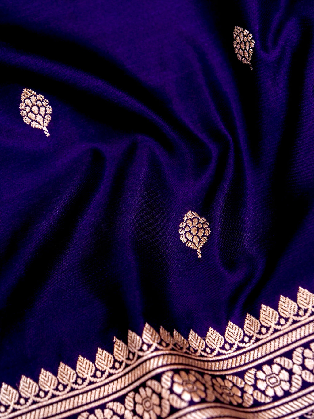 Banarasi Mashru Silk in blue