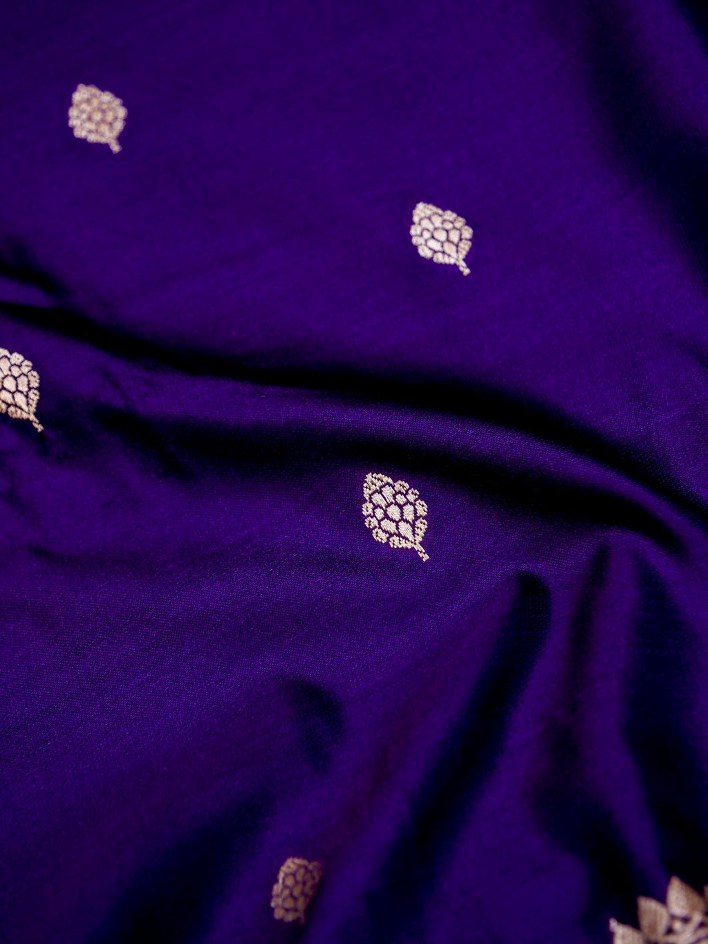 Banarasi Mashru Silk in blue magneta