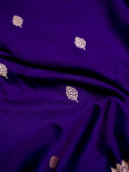 Banarasi Mashru Silk in blue magneta