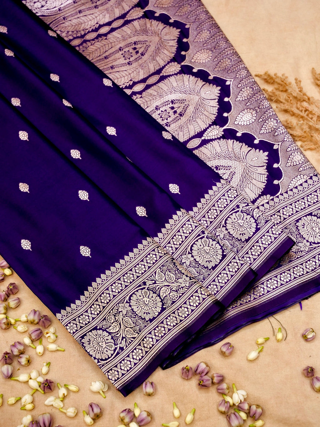 Banarasi Mashru Silk in blue